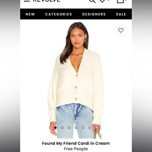 Found My Friend Cardi in Cream
Free People